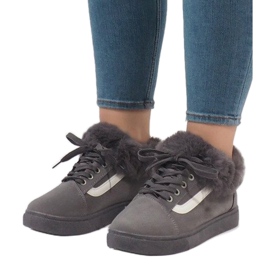 Gray boots, insulated sneakers FB-186 grey 2