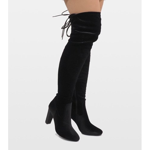 Black velor boots on the E-4902 pillar 2