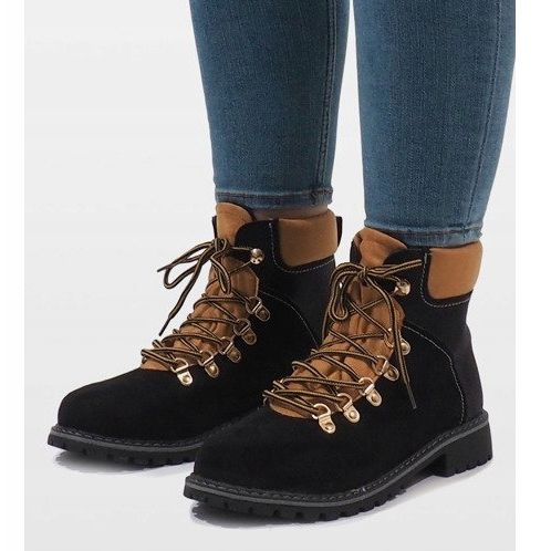 Black suede women's boots BK-29 1
