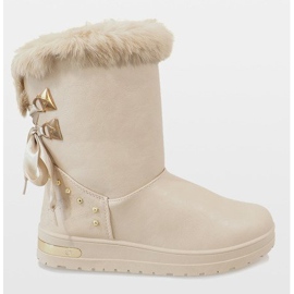 Women's beige snow boots AN-107 1