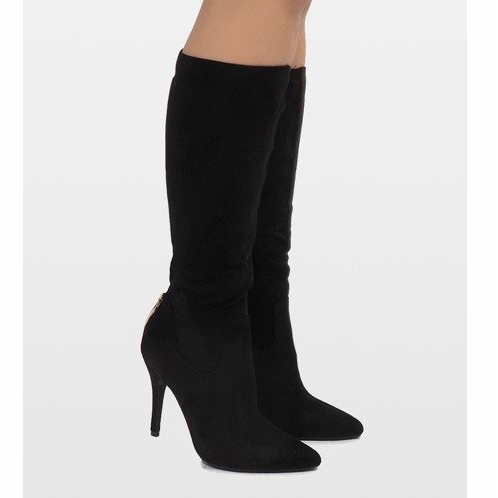 Black boots on a heel 1101-2 2