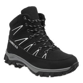 Black insulated snow boots F-23-1 1