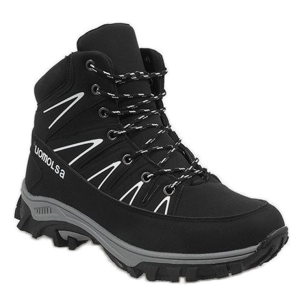 Black insulated snow boots F-23-1 1