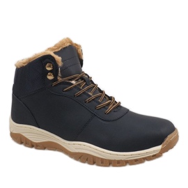 Navy blue insulated snow boots A1717-4 1