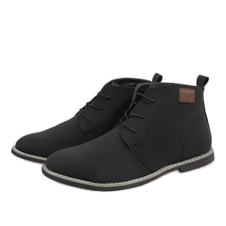 Black insulated low shoes for men 989-2 2