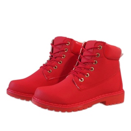 Black insulated boots B1819-6 red 1