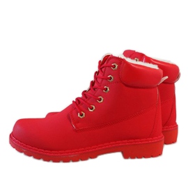 Black insulated boots B1819-6 red 2