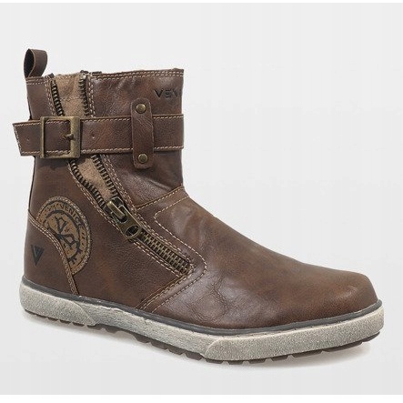 Brown insulated slip-on shoes 8199 1