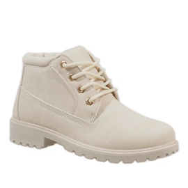 Beige trapper boots W-3056 1