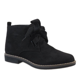 Black suede boots QL-66 1