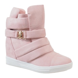 Pink wedge snekaers H6507 1