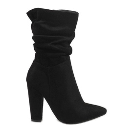 Black suede ankle boots on the 873-16 post 1