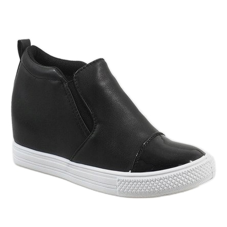 Black sneakers on the wedge DD409-4 1