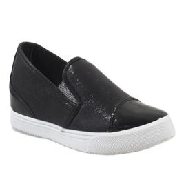 Black sneakers on the wedge DD436-1 1
