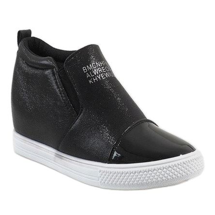 Black sneakers on the wedge DD392-4 1