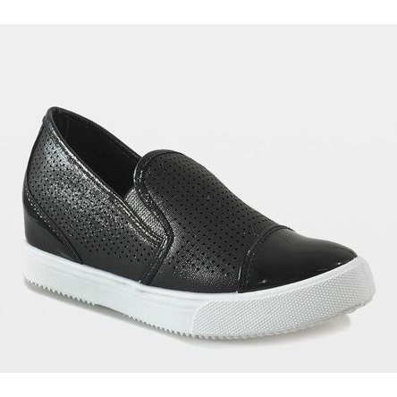 Black sneakers on the wedge DD439-1 1