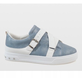 Blue sneakers with a MB1968 buckle 2
