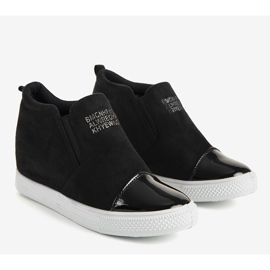 Black sneakers on the wedge DD394-4 1