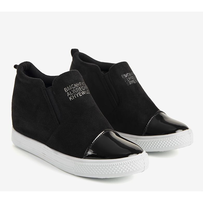 Black sneakers on the wedge DD394-4 1