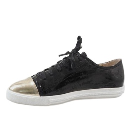 Black lace-up sneakers 9011-3 1 Black lace-up sneakers 9011-3 1