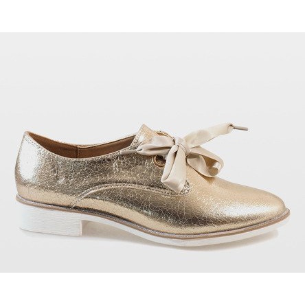 Gold lace-up shoes L7100 golden 1 Gold lace-up shoes L7100 golden 1