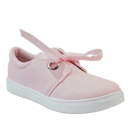Pink sneakers with a bow 3057-4 1