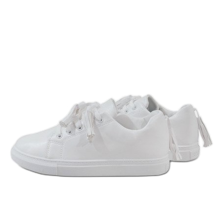 White sneakers with fringes HS713-9 1