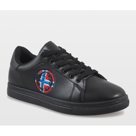 Black men's sneakers D20533 1