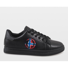 Black men's sneakers D20533 2