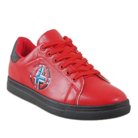 Red men's sneakers D20533 1