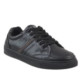 Black men's sneakers M7036-1 1