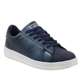 Navy blue men's sneakers B9425 1
