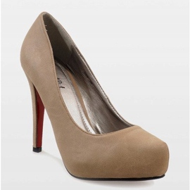 Beige high heels 505 1