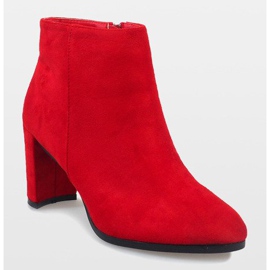 Red suede ankle boots on the A6801 post 1
