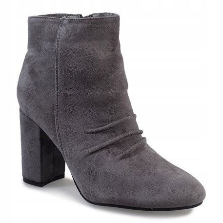 Gray suede ankle boots on the 0M803 post grey 1
