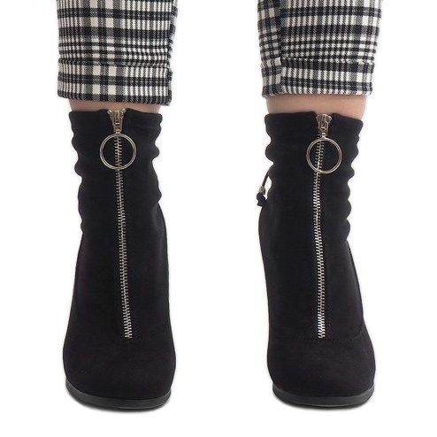 Black suede ankle boots on the C-7179 post 2