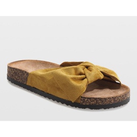 Yellow slippers with a bow N-48 1