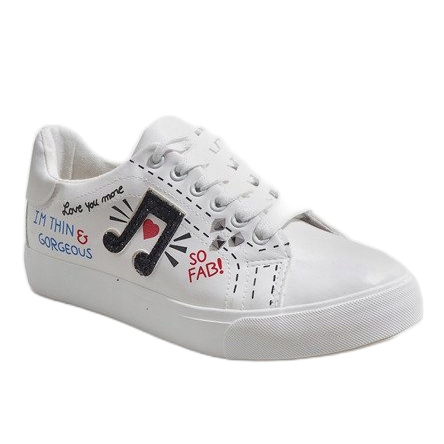 White sneakers with a touch of G-106 1