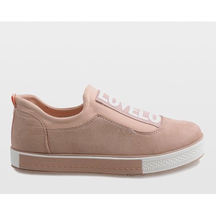 Pink X-9707 slip-on sneakers 2