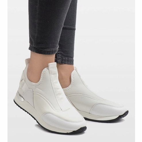 White Lycra sneakers R-403 2