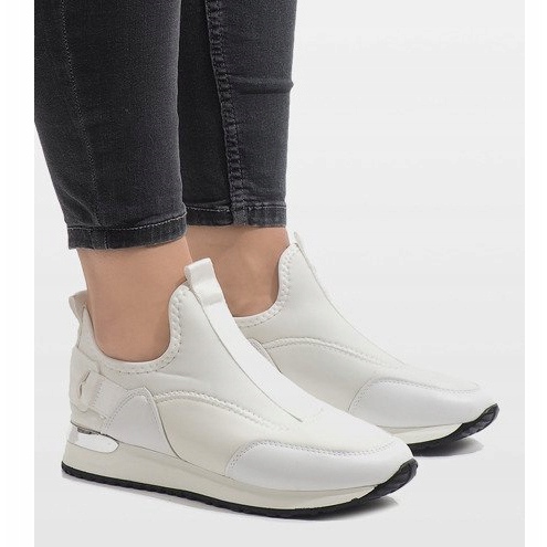 White Lycra sneakers R-403 1