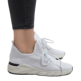 7766-Y white sports shoes 2