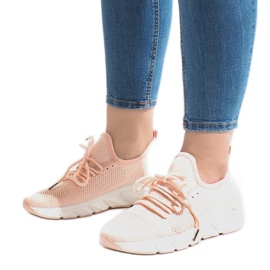7766-Y pink sports shoes 1