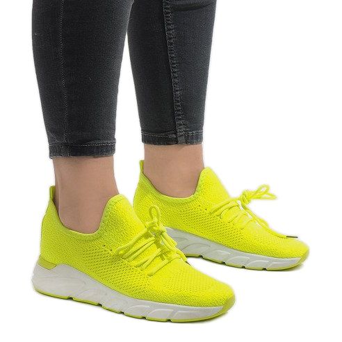 Yellow sports shoes 7766-Y 2