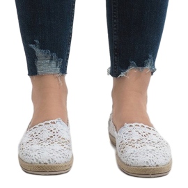 JX57P white lace sneakers 2