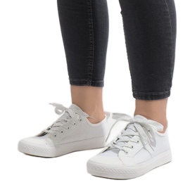 White glitter sneakers BOK-1138 1