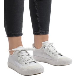 White glitter sneakers BOK-1138 2