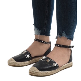 Black espadrilles with Favara studs 1