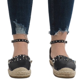 Black espadrilles with Favara studs 2