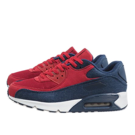 Men's navy blue sports shoes 8104 red multicolored 1